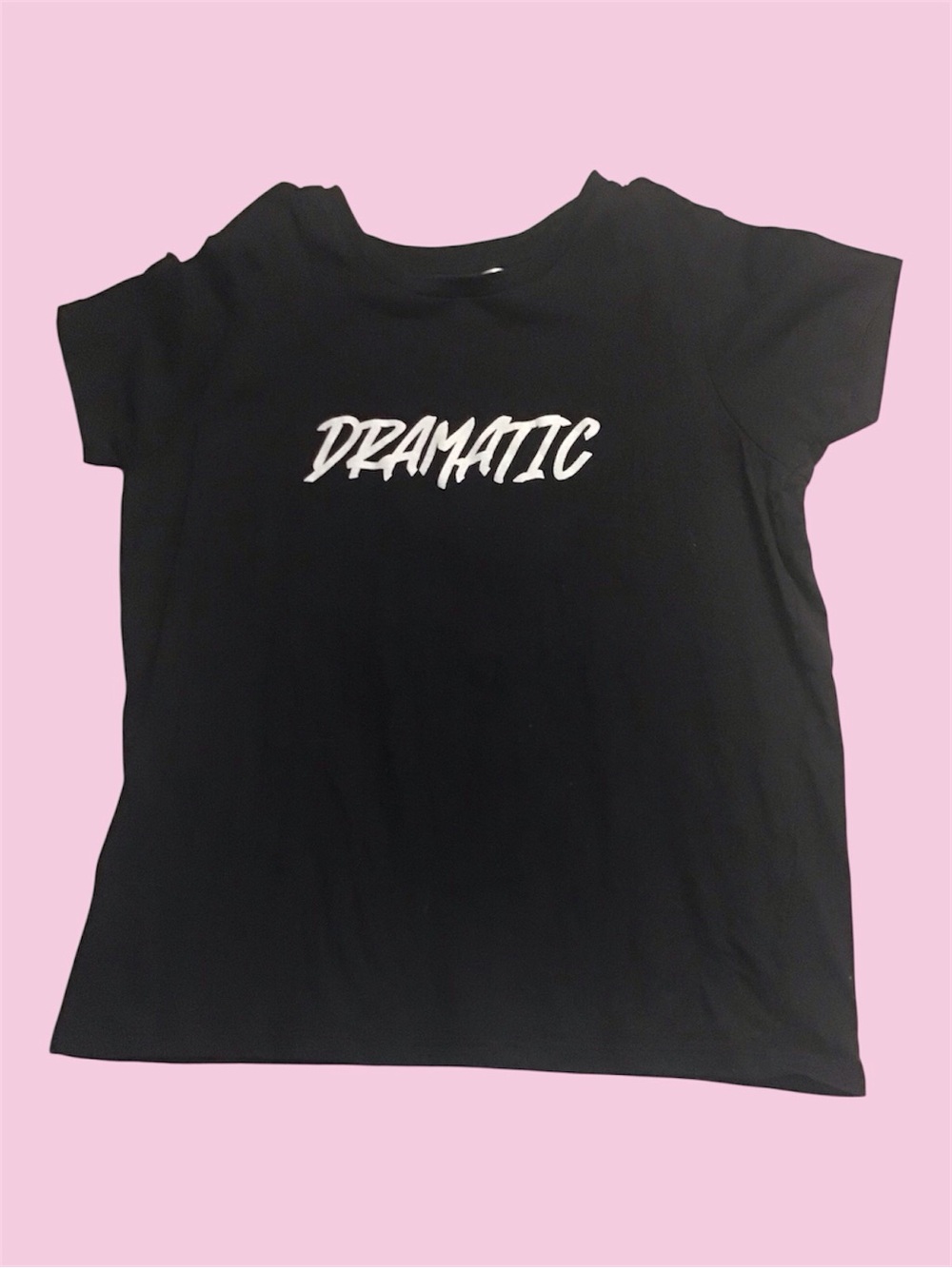Dramatic black and white Graphic statement Tee - girls large